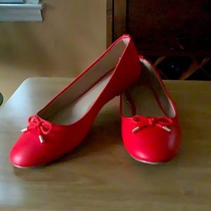 Red ballet flats